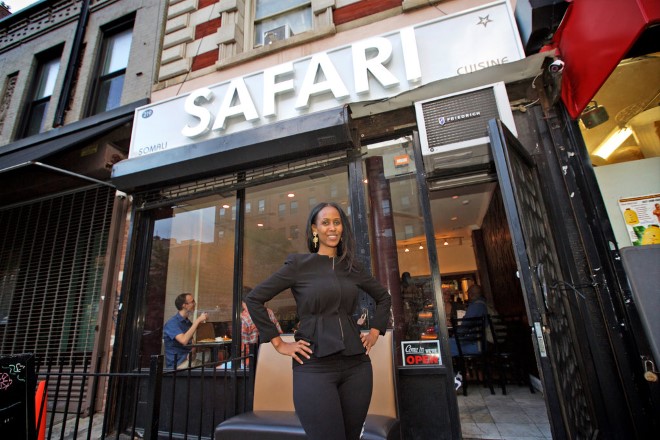 Safari’s owner, hostess and sometime waitress, Maymuuna Birjeeb, who goes by Mona, was born in the southern port city Kismaayo and grew up in Sweden. She left a career in banking to open Safari.