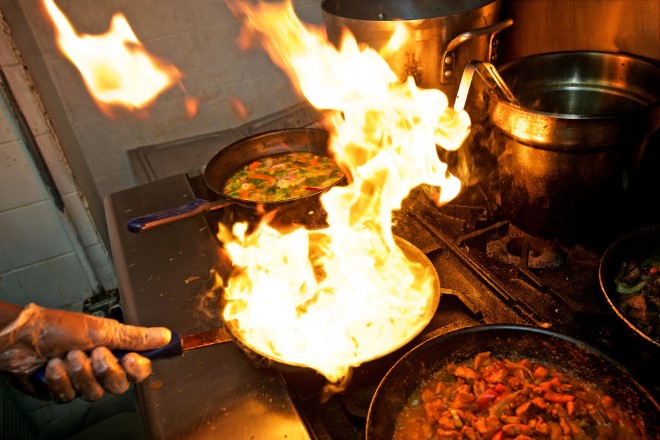 Perhaps the staff’s most beloved dish is mango curry chicken, heady with berbere.