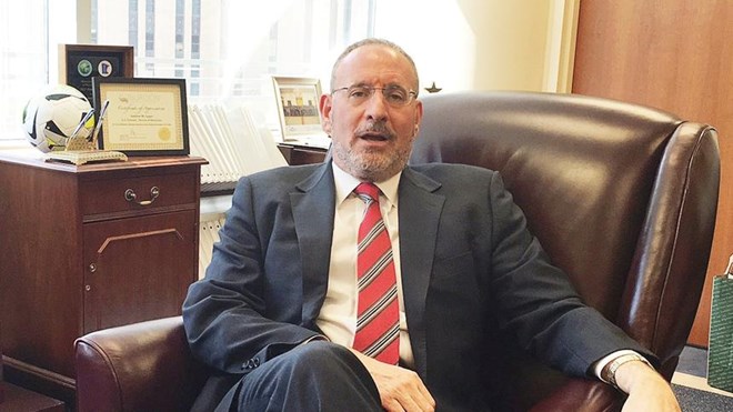 Attorney Andrew Luger, Minnesota's senior prosecutor, who is spearheading efforts to prevent youth in Minneapolis from joining ISIS, is pictured in his office in Minneapolis, Minnesota, U.S. April 15, 2016. REUTERS/Julia Edwards