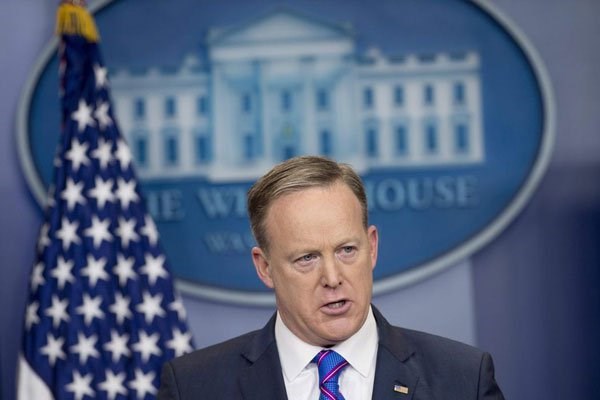 White House Press Secretary Sean Spicer speaks during the daily press briefing at the White House in Washington, DC, on February 14, 2017. PHOTO | SAUL LOEB | AFP