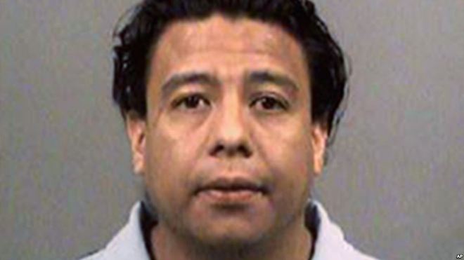 A photo provided by the Sedgwick County Sheriff's Office in Wichita, Kansas, shows Omar Cantero Martinez, who was sentenced, Feb. 22, 2017, to 26 months in jail for a hate crime attack.