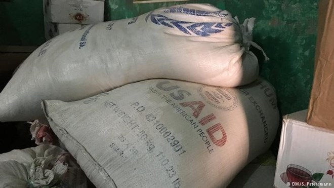 International aid can be bought at the local market